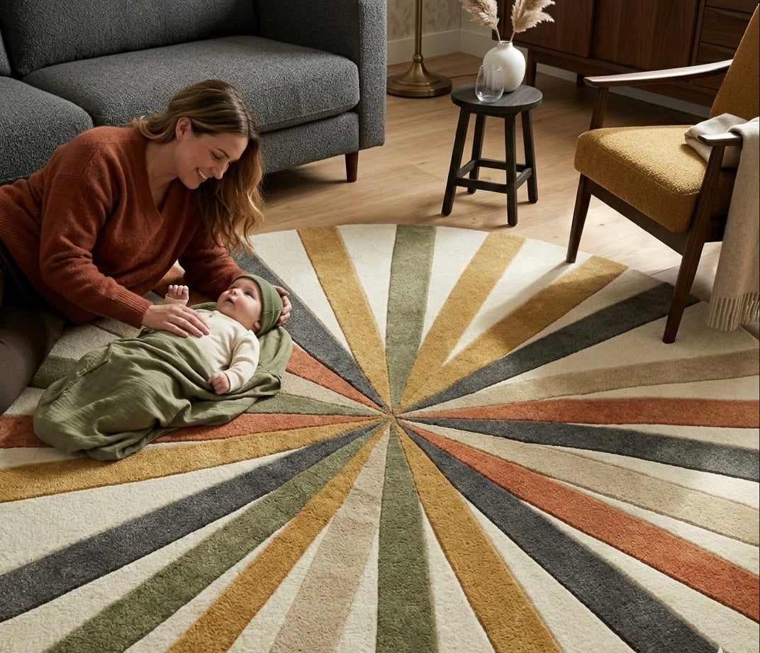 The Sunburst Spoke Round Rugs