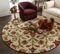 Floral Mandala Circular Rug