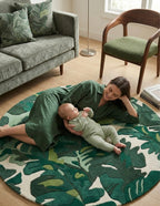Jungle Floor Mosaic Round Rugs