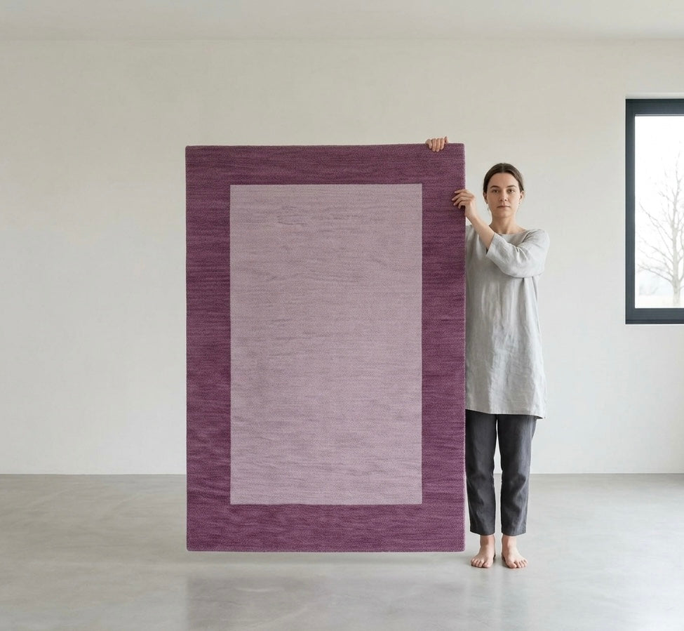 Modern Lavender Two-Tone Solid Rugs