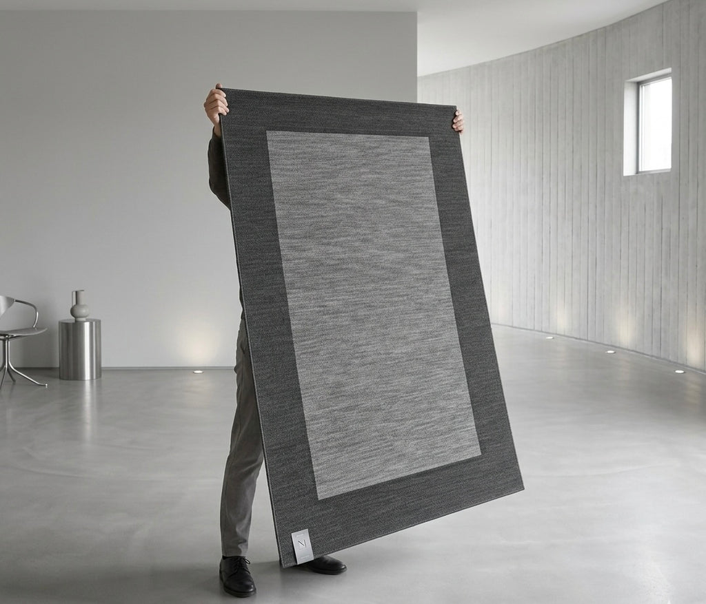 Slate & Ash Border Area Rugs