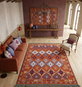 Vibrant Geometric Diamond Kilim Rug