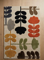 Earth-Tone Flora Handtufted Rugs