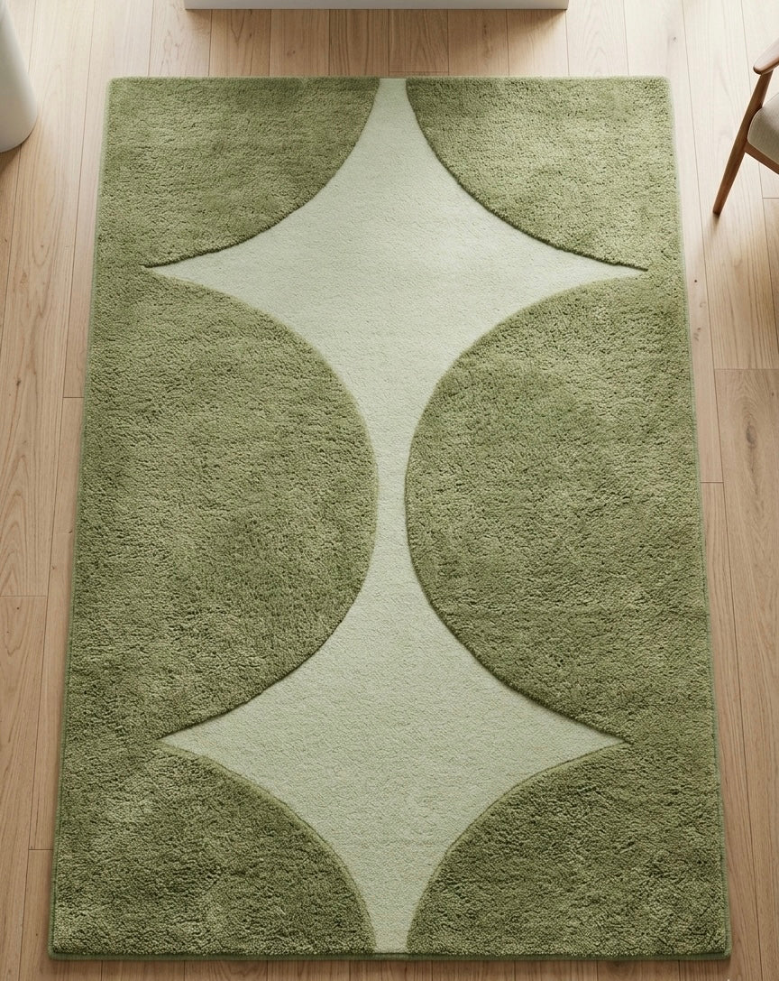 Verdant Geometry Handtufted Rugs