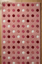 Blush Berry Polka Dot Handtufted Rugs