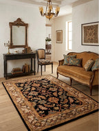 Ornate Midnight Bloom Handtufted Rugs
