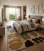 Earth-Tone Flora Handtufted Rugs