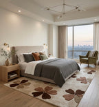Modern Botanical Tufted Rug