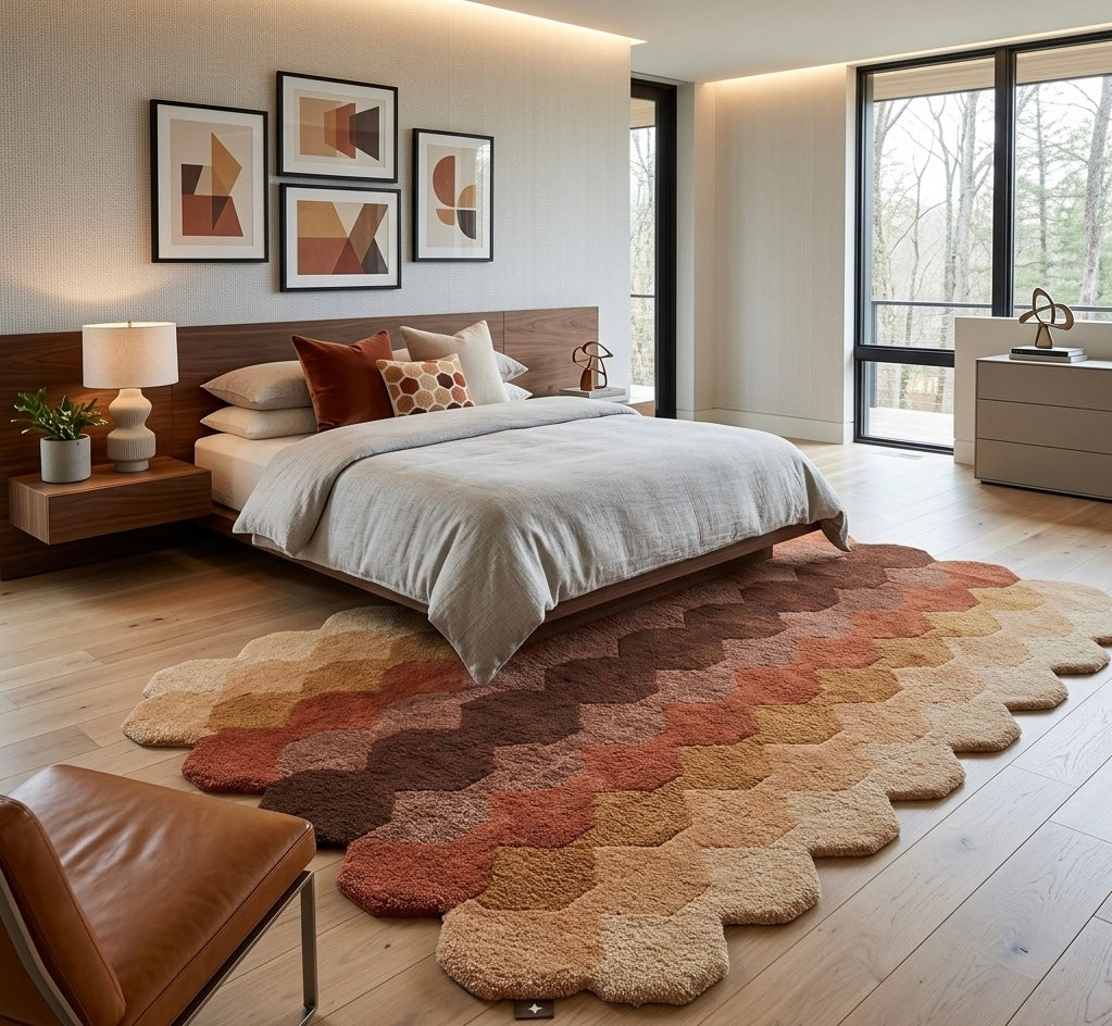 The Honeycomb Ombré Irregular Rugs