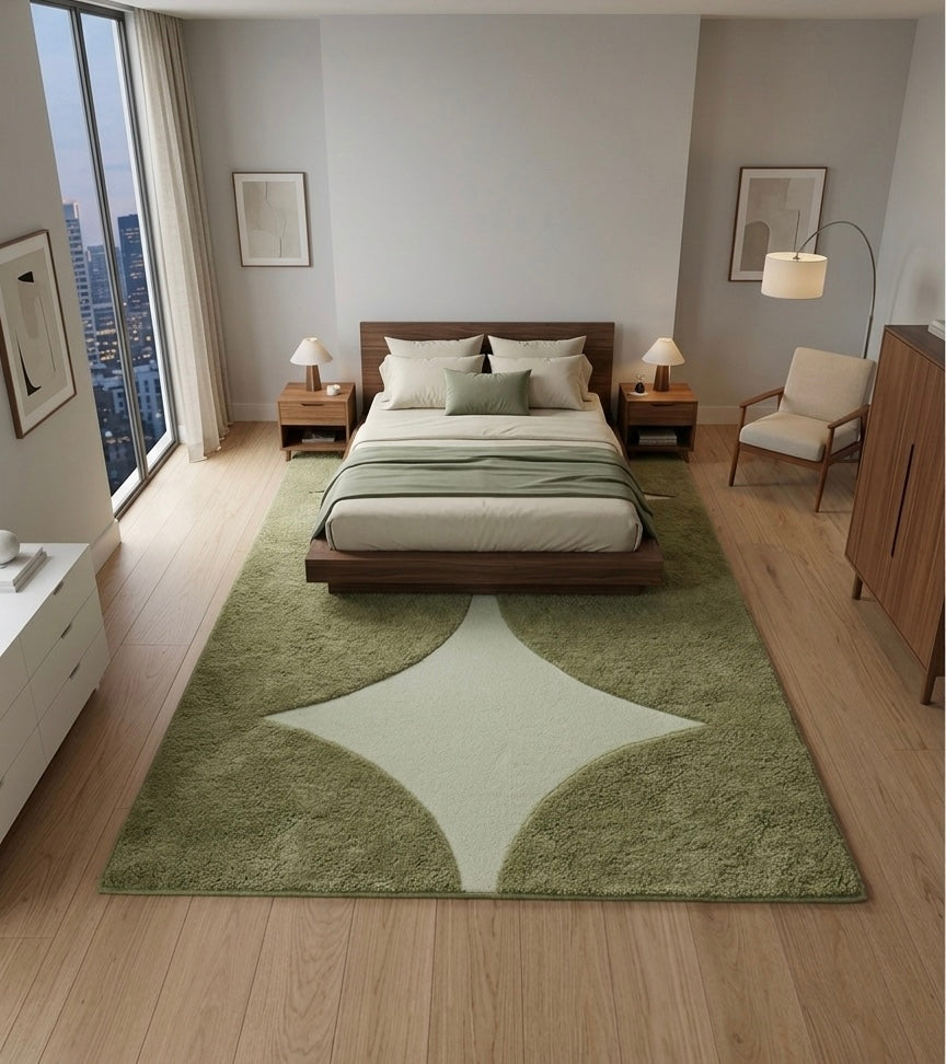 Verdant Geometry Handtufted Rugs