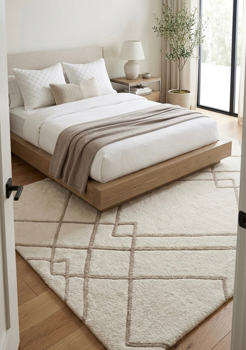Geometric Diamond Handtufted Rugs