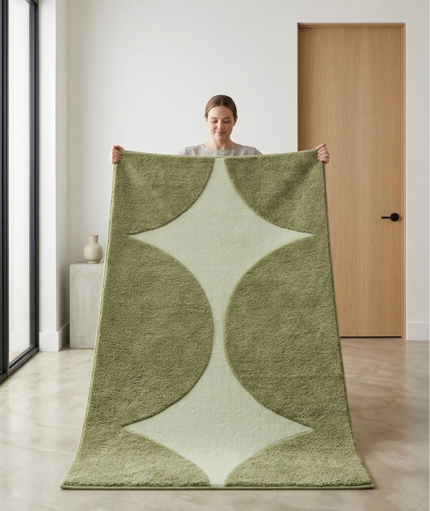 Verdant Geometry Handtufted Rugs