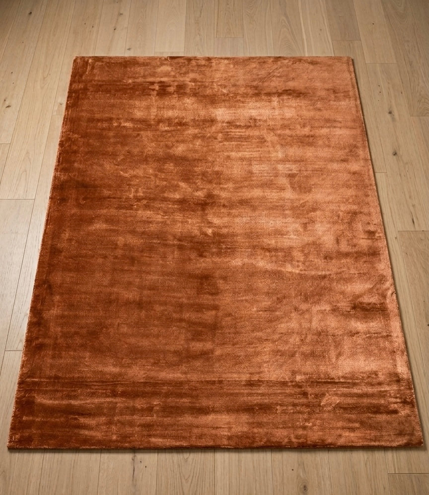 Copper Lustre Viscose Handtufted Rugs