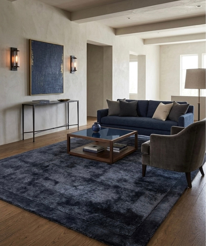 Midnight Charcoal  Viscose Handtufted Rugs