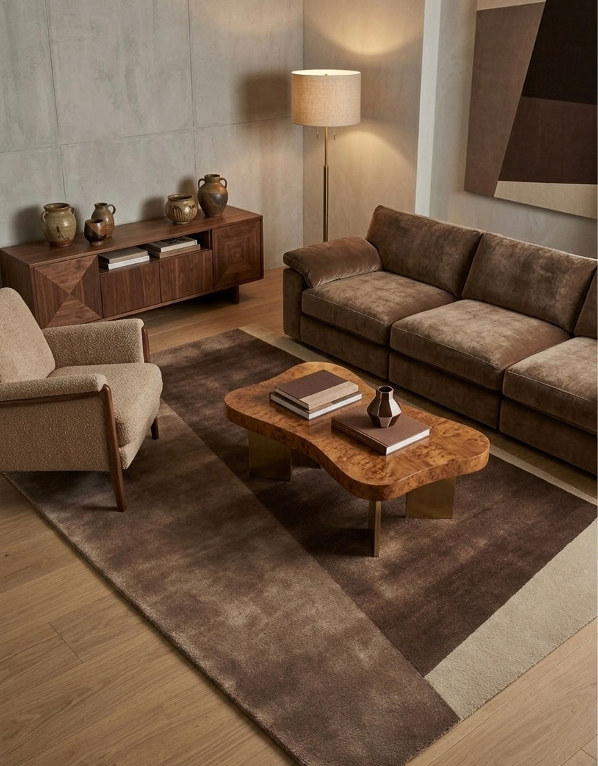 Mocha Drift Viscose Handtufted Rugs