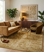 Golden Labyrinth Viscose Handtufted Rugs