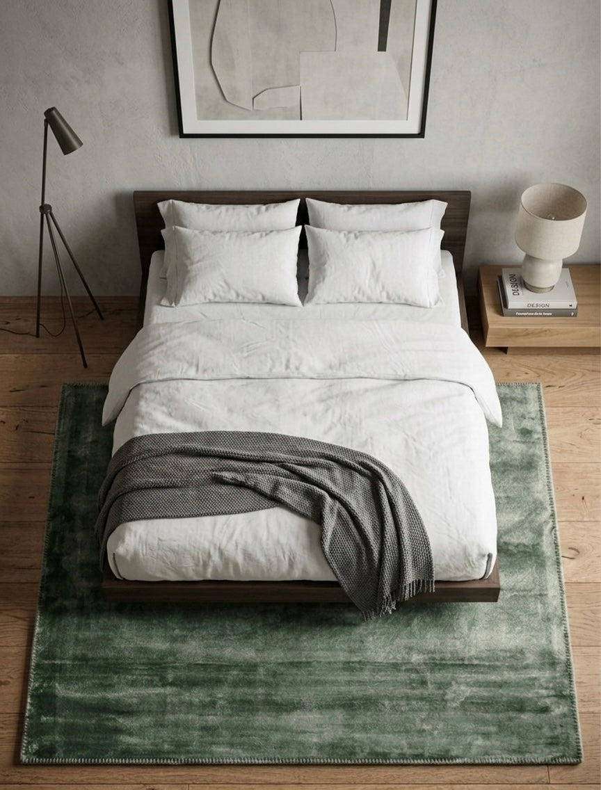 Sage Green Viscose Handtufted Rugs
