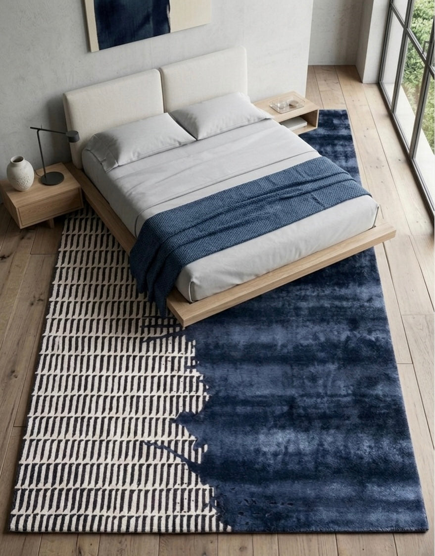 Indigo Incursion Viscose Handtufted Rugs