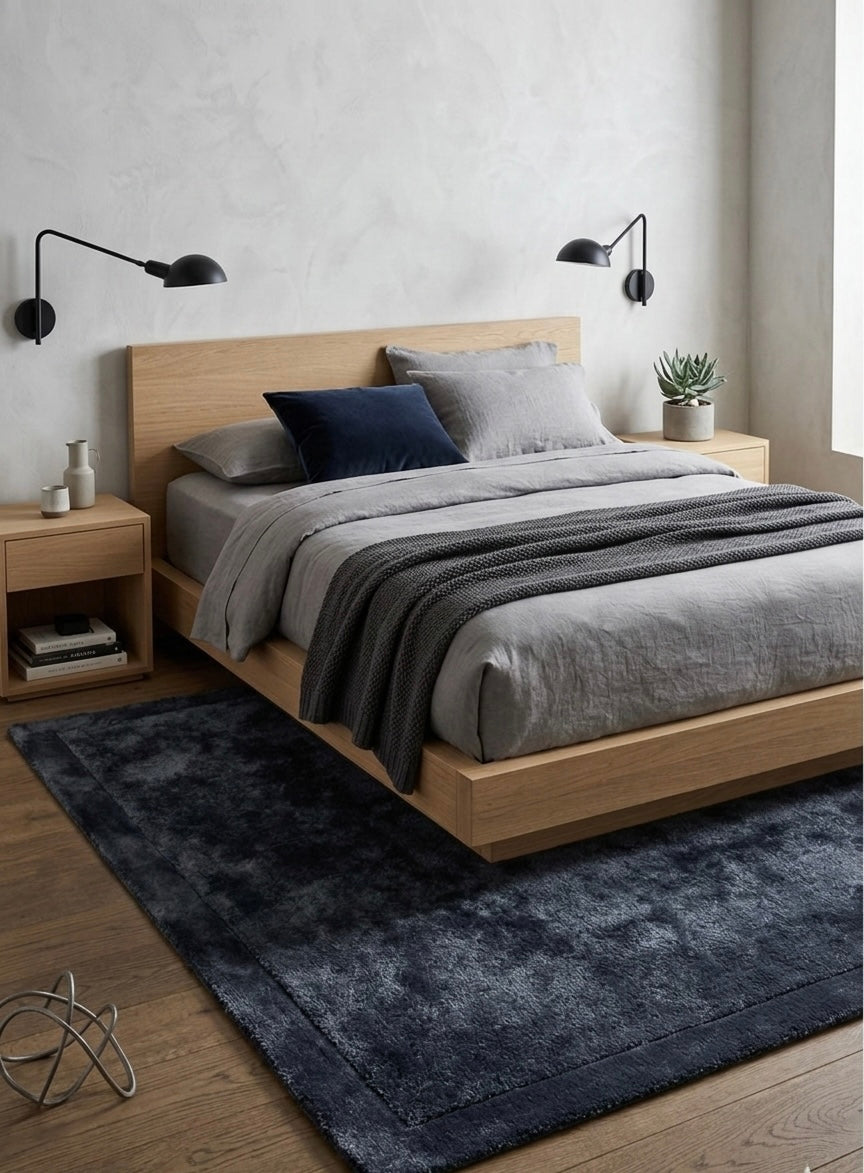Midnight Charcoal  Viscose Handtufted Rugs