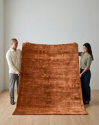 Copper Lustre Viscose Handtufted Rugs