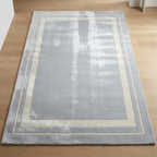 Silver Mist Bordered Handtufted Rugs