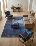 Midnight & Steel Geometric Viscose Handtufted Rugs