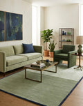 Sage and Slate Linear Viscose Handtufted Rugs