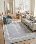 Silver Mist Bordered Handtufted Rugs