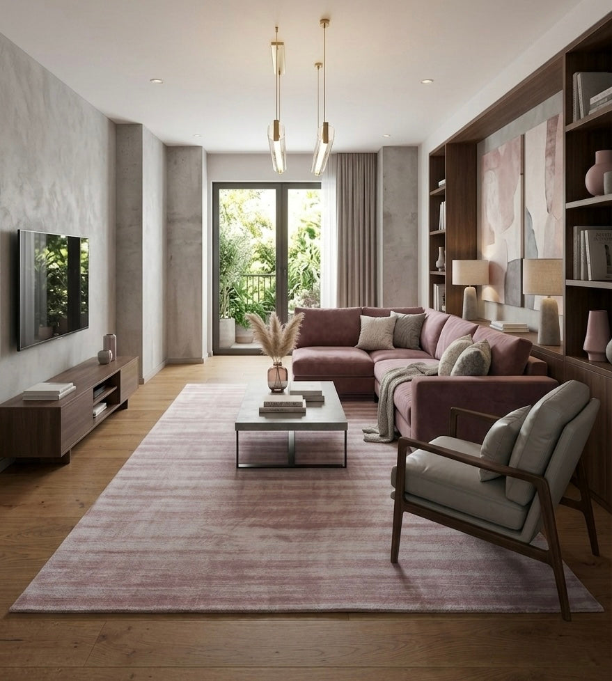 Radiant Amber Viscose Handtufted Rugs