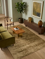 Antique Gold Viscose Handtufted Rugs