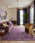 Mauve Plush Viscose Handtufted Rugs