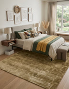 Antique Gold Viscose Handtufted Rugs