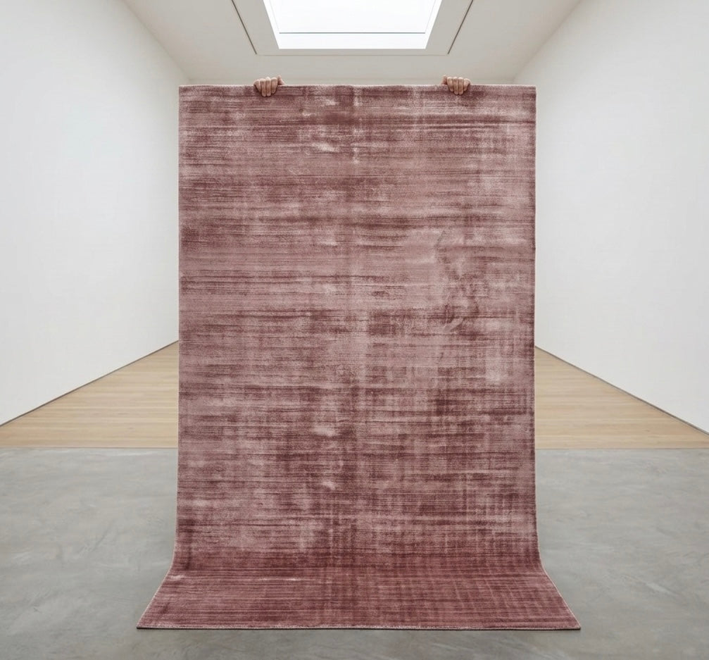 Dusty Rose Viscose Handtufted Rugs