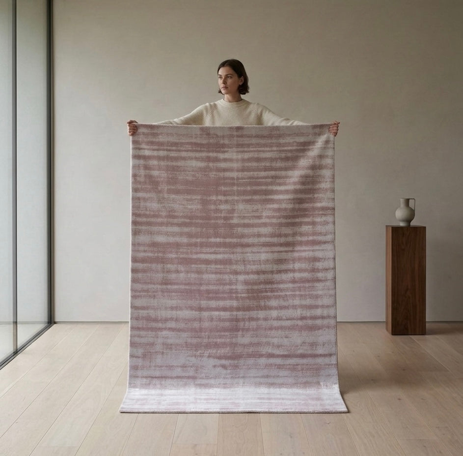 Radiant Amber Viscose Handtufted Rugs