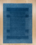 Hand-Knotted Gabbeh Rug - Ocean Blue Tones