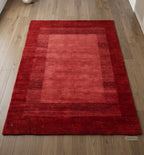 Crimson Gradient Hand-Knotted Wool Area Rug