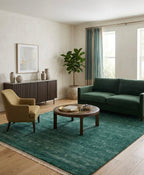Modern Teal Gabbeh Handknotted Rugs