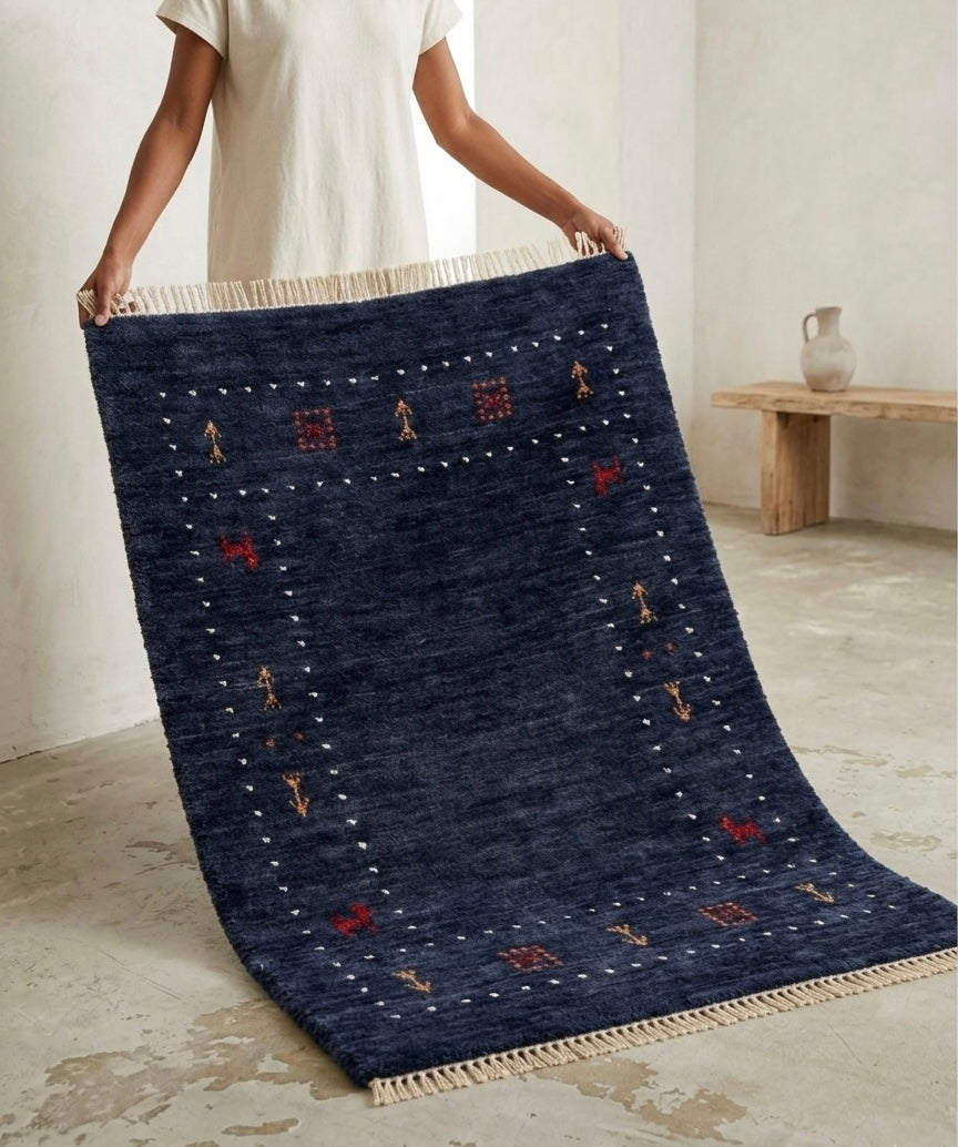 Desert Night Gabbeh Handknotted Rugs
