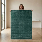 Modern Teal Gabbeh Handknotted Rugs