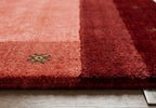 Crimson Gradient Hand-Knotted Wool Area Rug