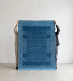 Hand-Knotted Gabbeh Rug - Ocean Blue Tones