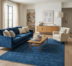 Midnight Indigo Gabbeh Hand-Knotted Rug