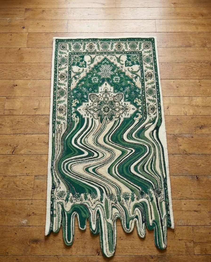 Modern Hand-tufted Melting Persian Motif Rug