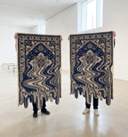 The Liquid Persian Blue Glitch Hand-Tufted Rug