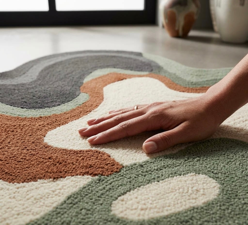 Oscillation in Slate Irregular Rugs