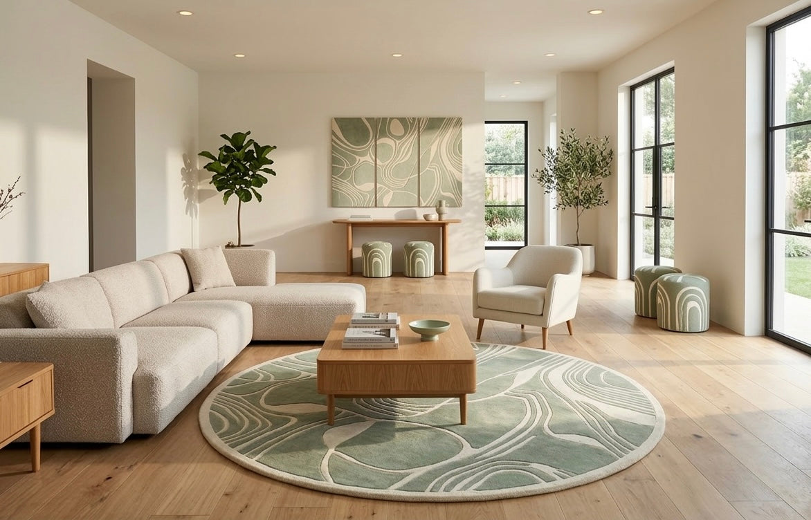 Zen Abstract Round Rugs