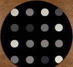 Modern Polka Dot Round Rug