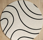 Round Zebra Print Rug