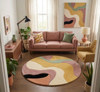Wave Multicolor Round Rug