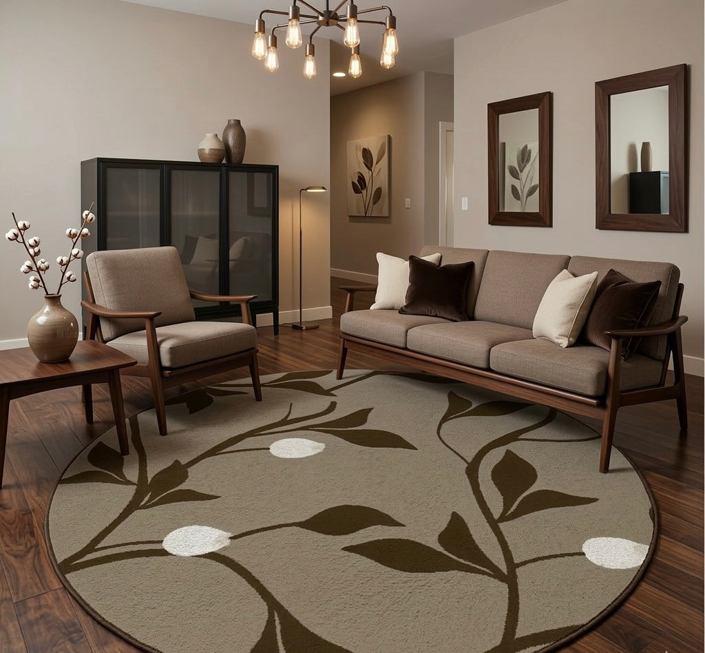Venezila floral Round Rug.